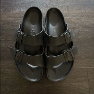 Birkenstock Sandals Mens Size 10 Black Arizona EVA Double Strap Slides